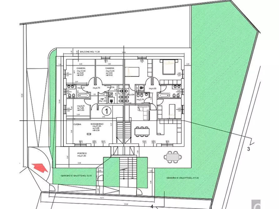 Immagine 11 di Appartamento in vendita  in via Fornasotto a Pontirolo Nuovo