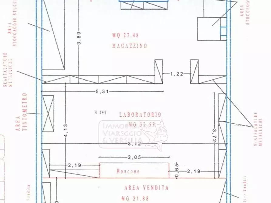 Immagine 8 di Locale commerciale in vendita  in via Aurelia nord a Viareggio