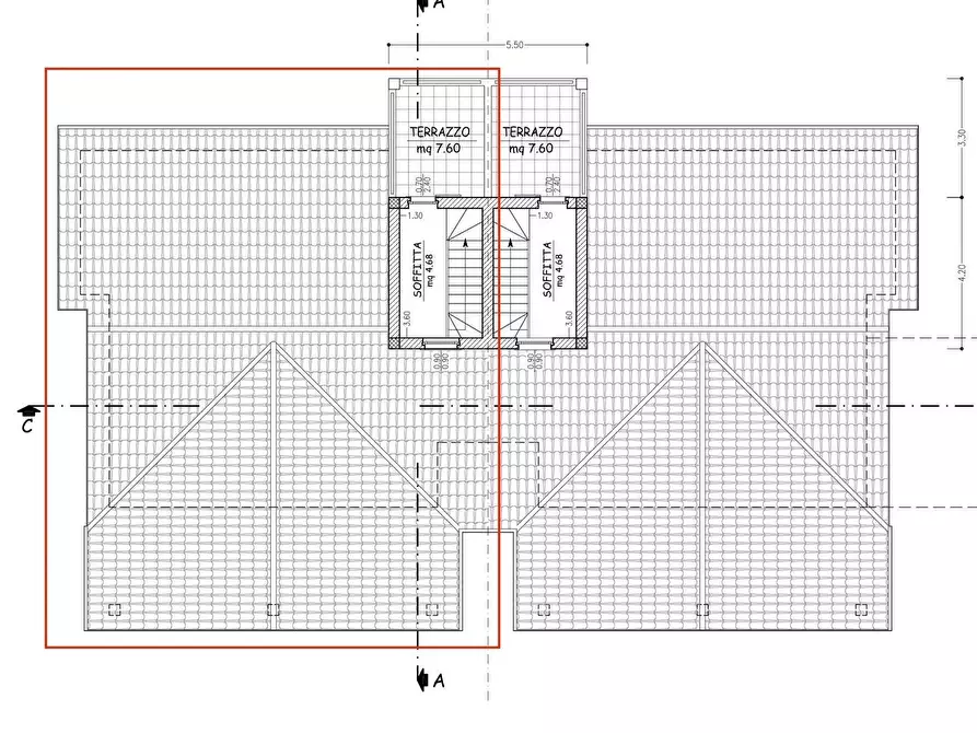 Immagine 11 di Casa bifamiliare in vendita  in Pompeiana a Fermo