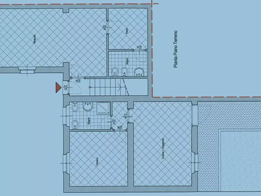 Immagine 10 di Casa semindipendente in vendita  in via mazzini a Calendasco