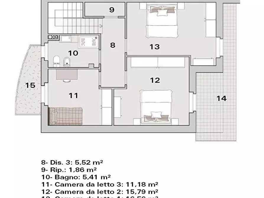 Immagine 9 di Villa in vendita  in Via Don Molinari a Podenzano