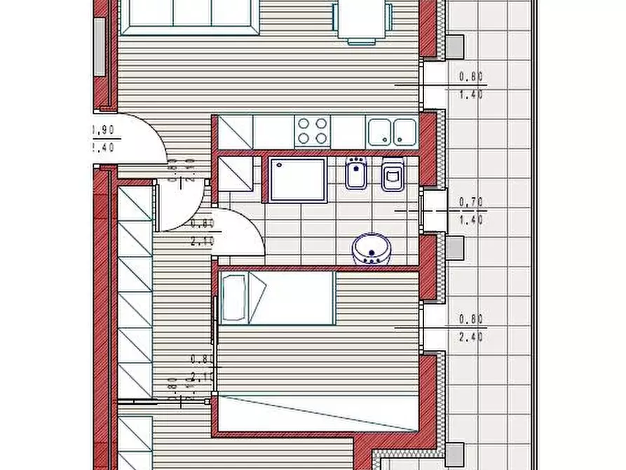 Immagine 2 di Appartamento in vendita  in Corso Europa a Piacenza