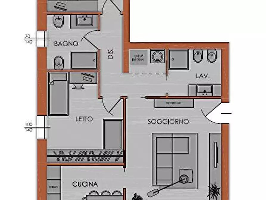 Immagine 5 di Appartamento in vendita  in Via IV Novembre a Piacenza