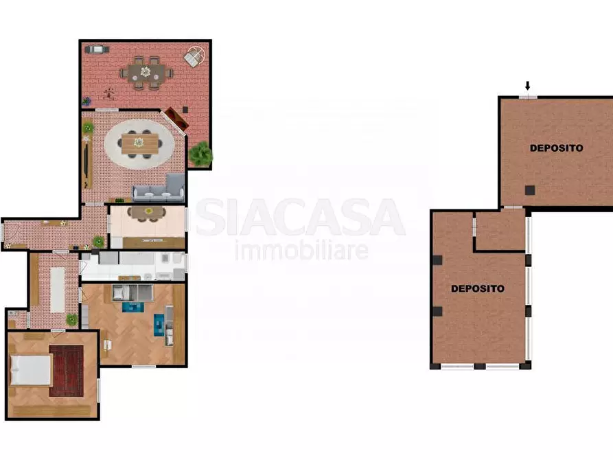 Immagine 19 di Appartamento in vendita  in via Silvio Pellico a Cornate D'adda