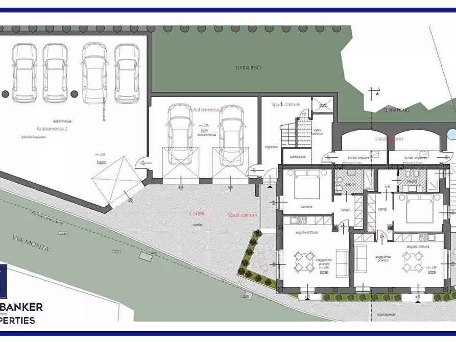 Immagine 4 di Palazzo in vendita  in Via Montà a Monforte D'alba