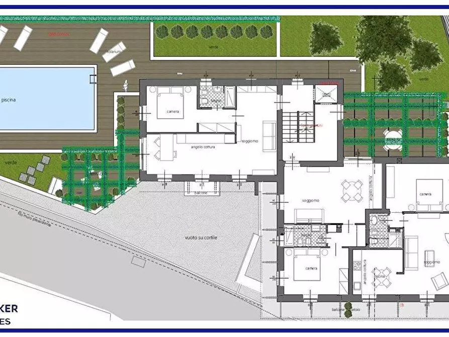 Immagine 3 di Palazzo in vendita  in Via Montà a Monforte D'alba