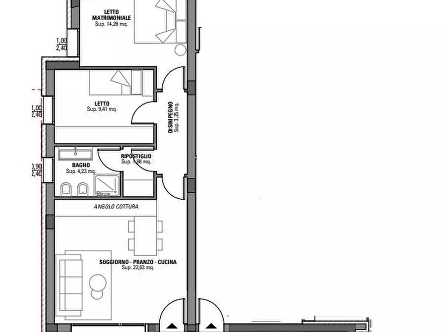 Immagine 7 di Appartamento in vendita  in Via Risorgimento a Cattolica