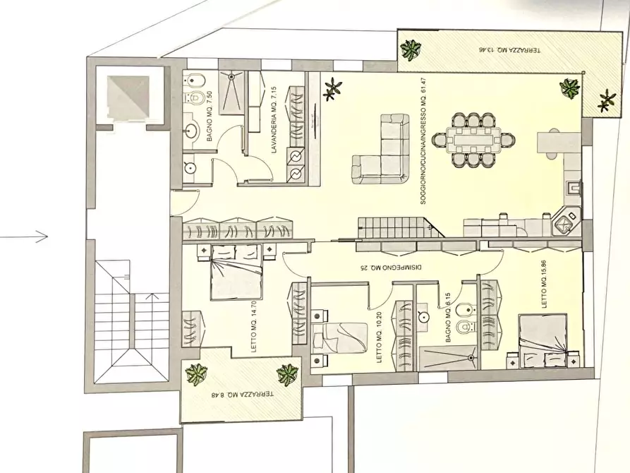 Immagine 5 di Attico in vendita  a Mantova