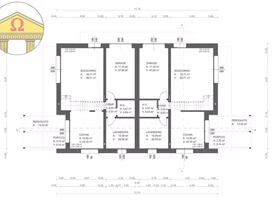 Immagine 10 di Casa bifamiliare in vendita  a Treviso