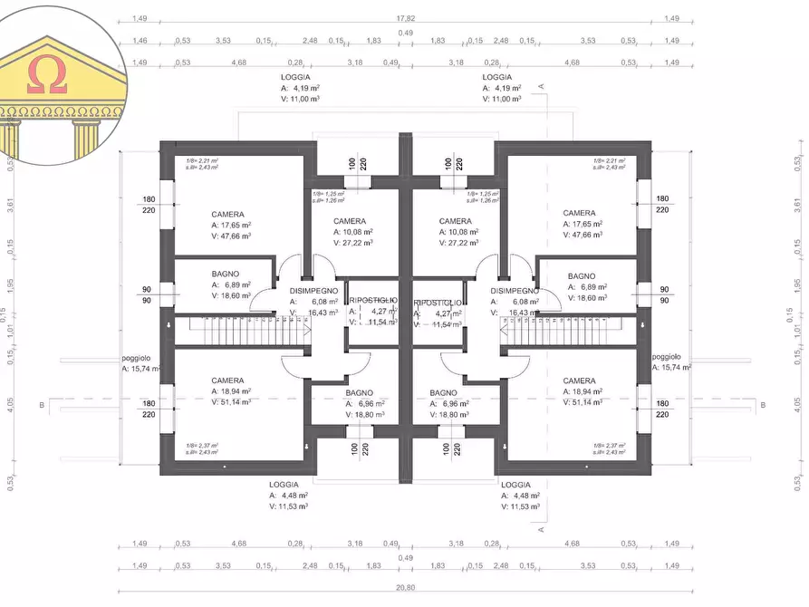 Immagine 11 di Casa bifamiliare in vendita  a Treviso