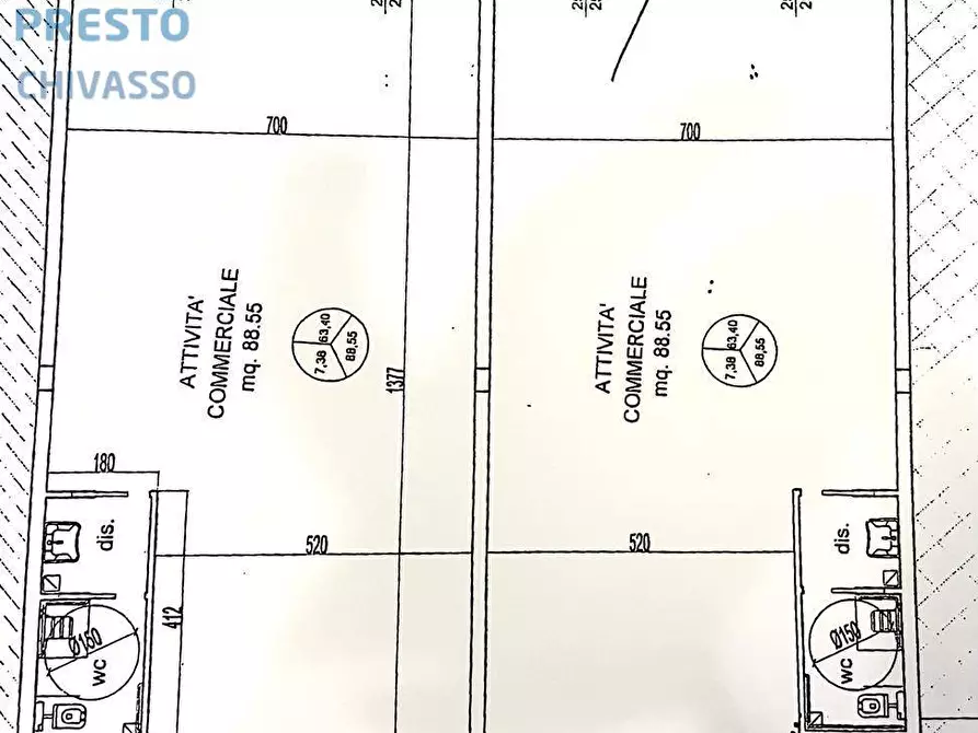 Immagine 9 di Negozio in affitto  in VIA GERBIDO a Chivasso