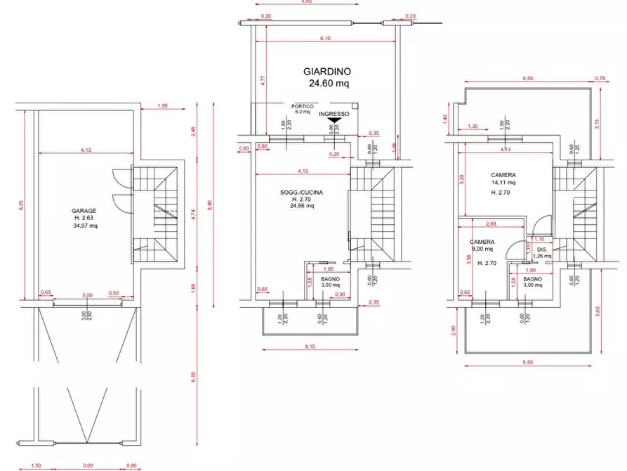 Immagine 13 di Villetta a schiera in vendita  in via canneto a San Mango Piemonte