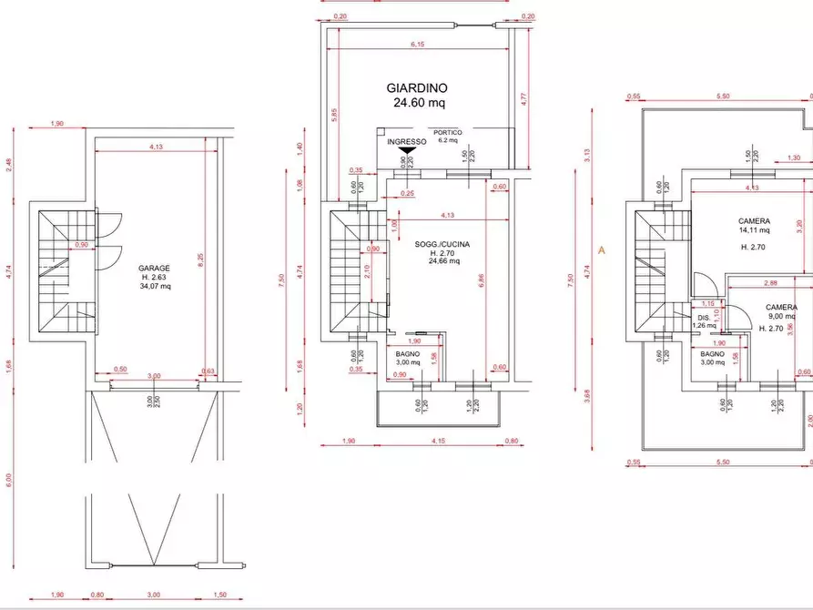 Immagine 14 di Villetta a schiera in vendita  in via canneto a San Mango Piemonte