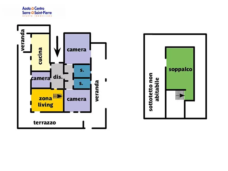 Immagine 20 di Attico in vendita  in Viale Gran San Bernardo a Aosta