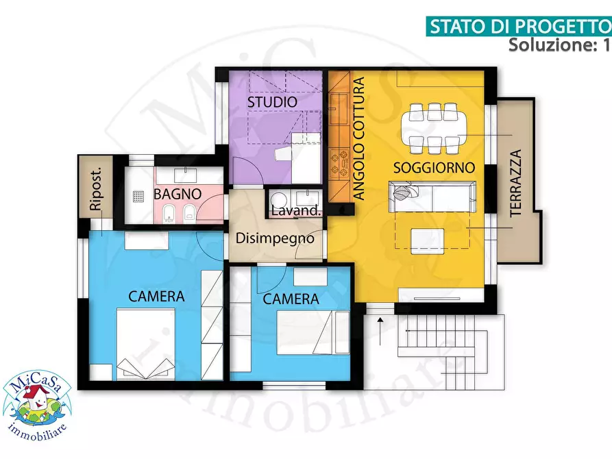 Immagine 2 di Appartamento in vendita  in Via Dei Gattici 26 a Pisa