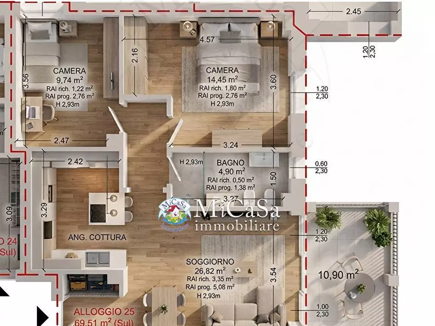 Immagine 15 di Appartamento in vendita  in Via delle Magnolie 1 a Pisa