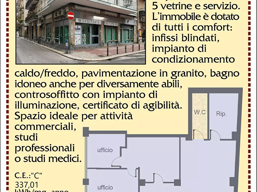 Immagine 7 di Locale commerciale in affitto  in Corso Benedetto Croce 78 a Bari