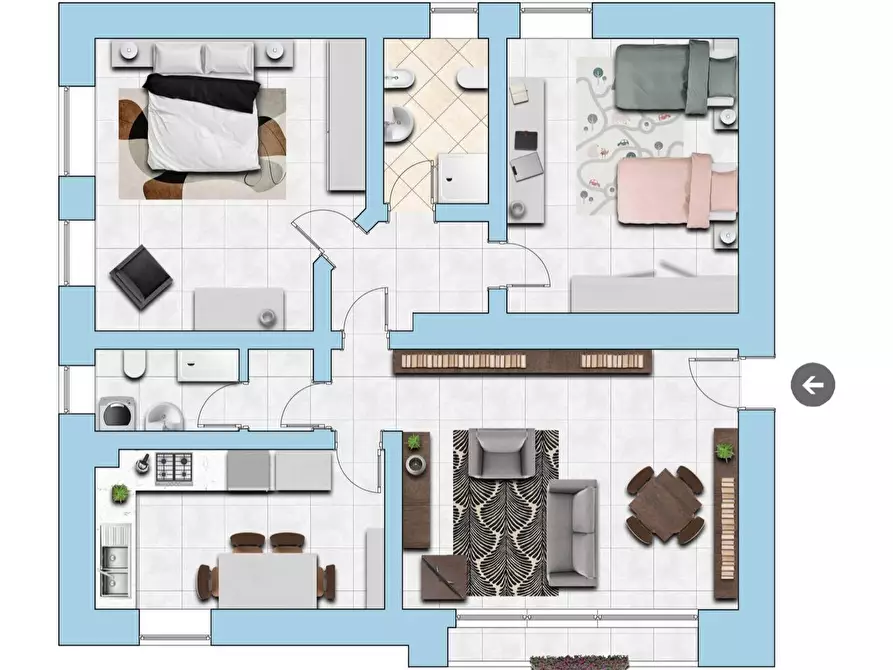 Immagine 24 di Appartamento in vendita  in Via Donizetti 11 a Arcene