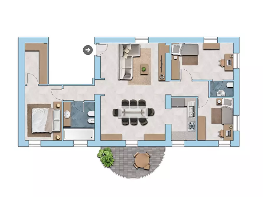 Immagine 43 di Attico in vendita  in Via Rocca 20/22 a Castelleone