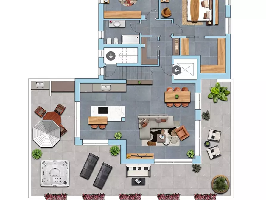 Immagine 44 di Attico in vendita  in via Setticarraro 34 a Bernareggio