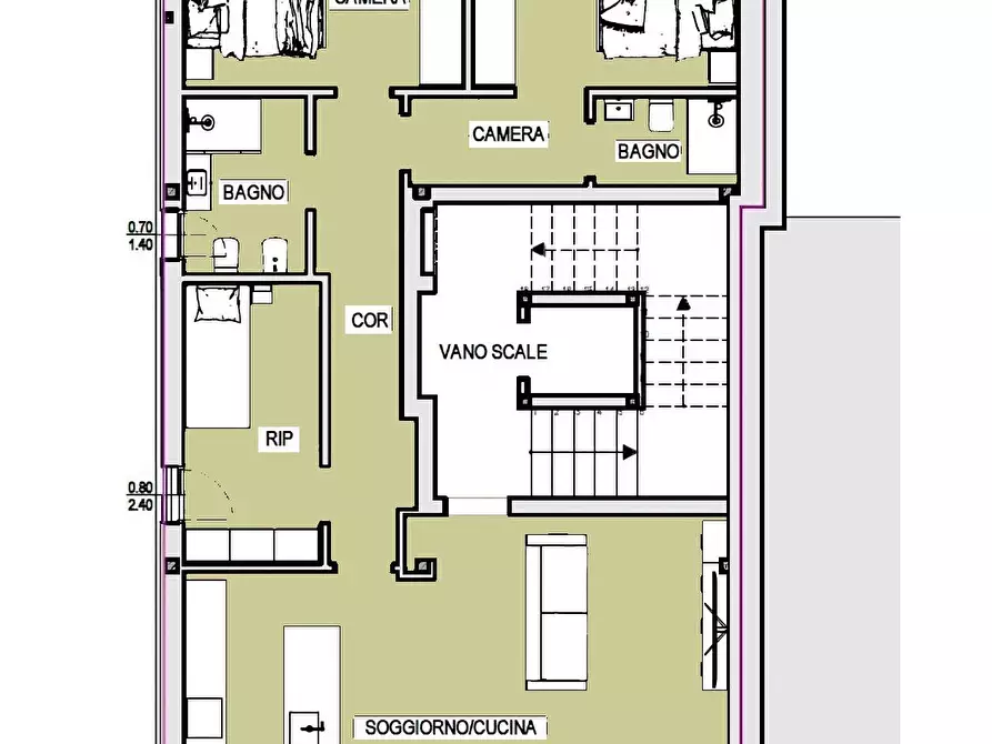 Immagine 1 di Appartamento in vendita  snc a Porto San Giorgio