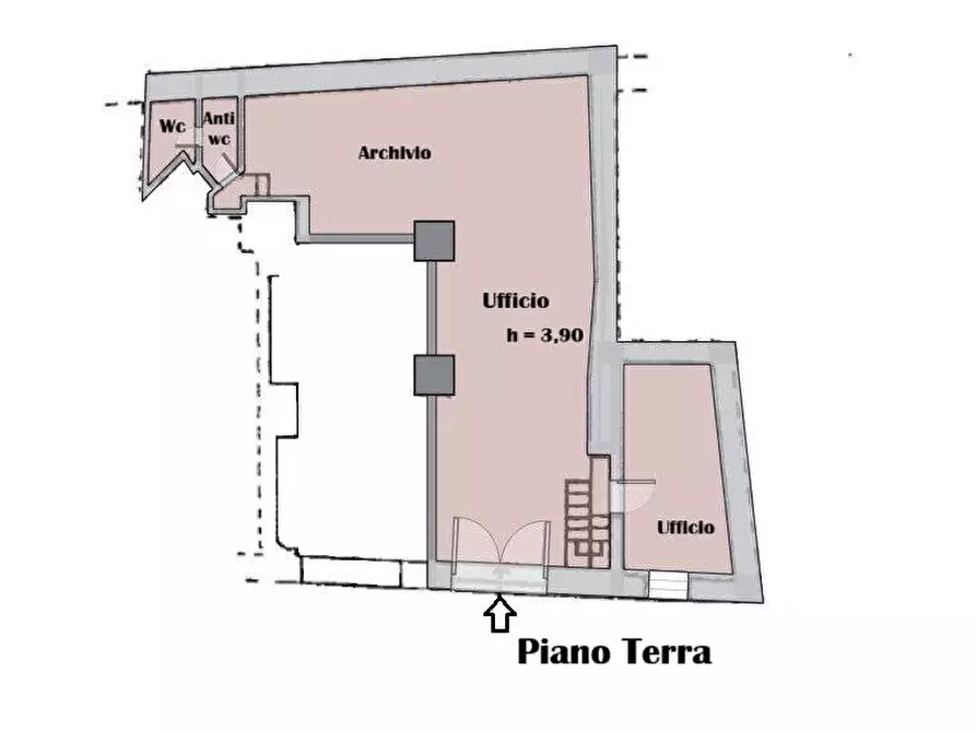 Immagine 1 di Locale commerciale in vendita  snc a Fermo