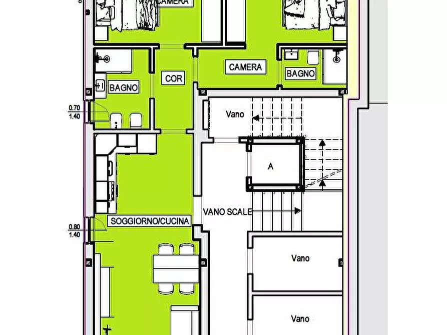 Immagine 1 di Appartamento in vendita  in via Sacconi 47 a Porto San Giorgio