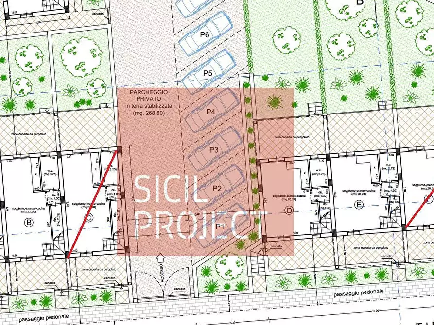 Immagine 5 di Villetta a schiera in vendita  in via Timpone a San Vito Lo Capo