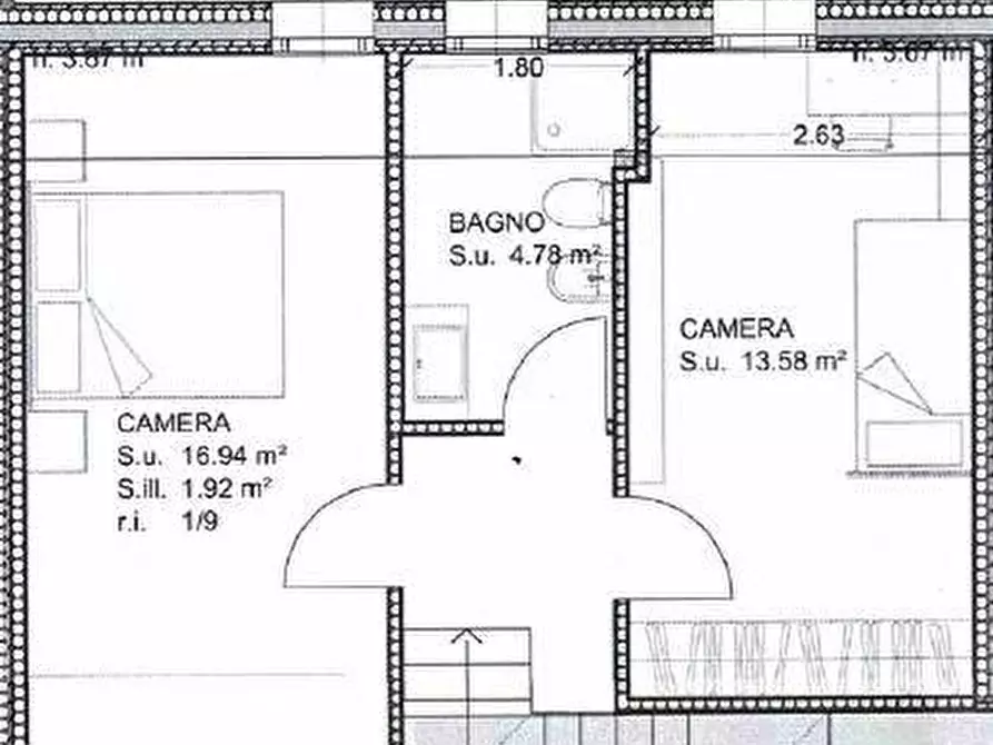 Immagine 3 di Villetta a schiera in vendita  in via Unità d'Italia a Zevio