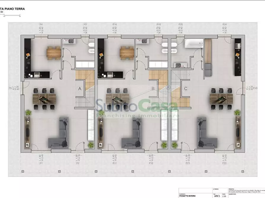 Immagine 18 di Villetta a schiera in vendita  in Via Degli Orti a Abbateggio