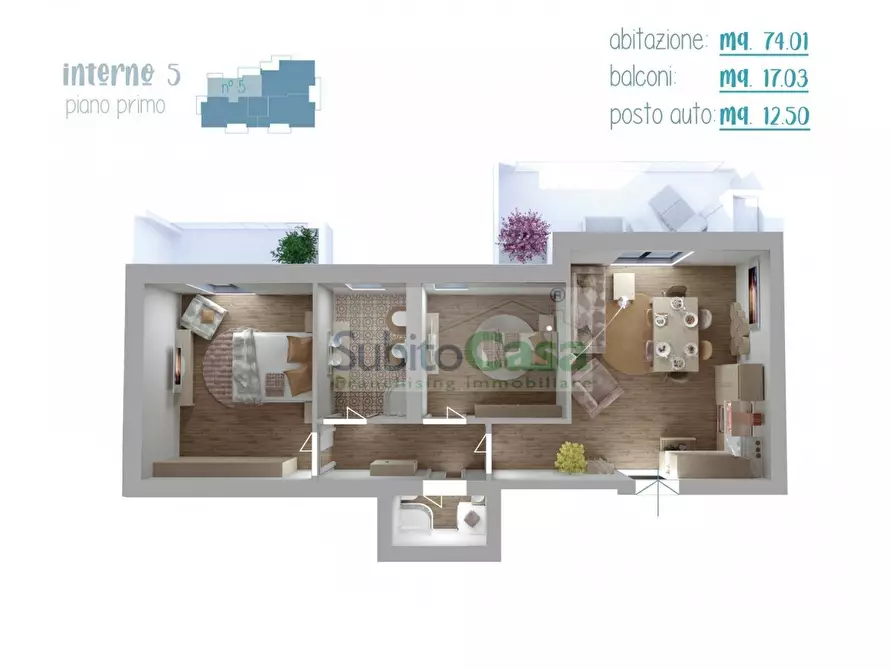 Immagine 7 di Appartamento in vendita  in Via Tommaso di Giovanni snc a Cepagatti