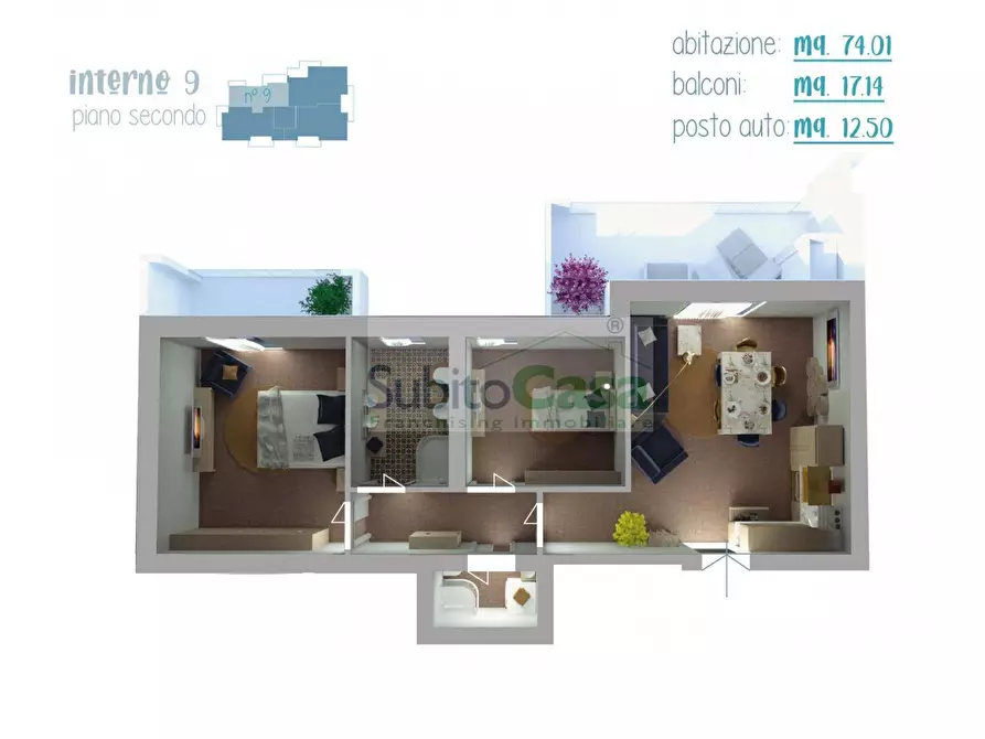 Immagine 11 di Appartamento in vendita  in Via Tommaso di Giovanni snc a Cepagatti