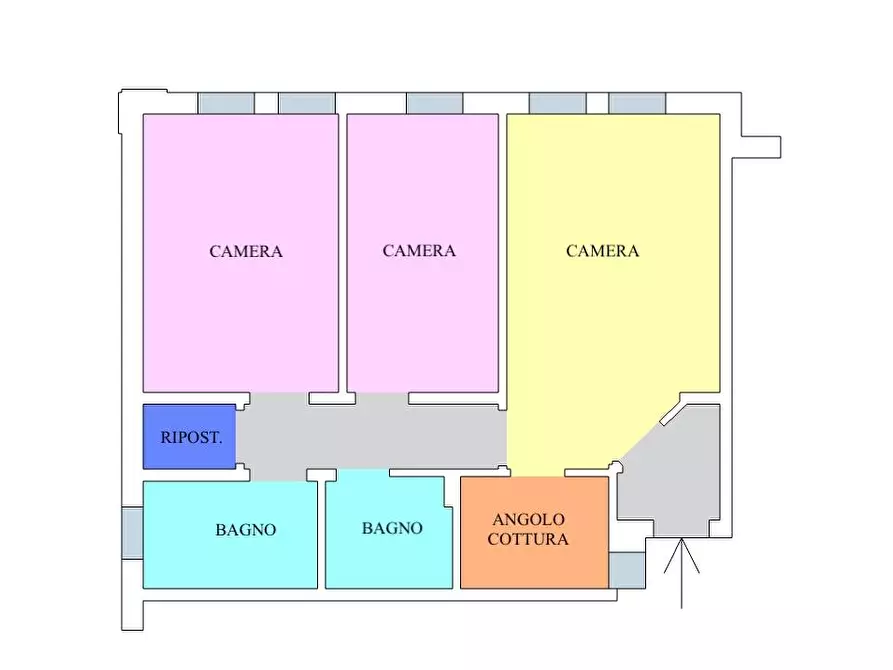 Immagine 34 di Appartamento in vendita  in via Volta 49 a Rho