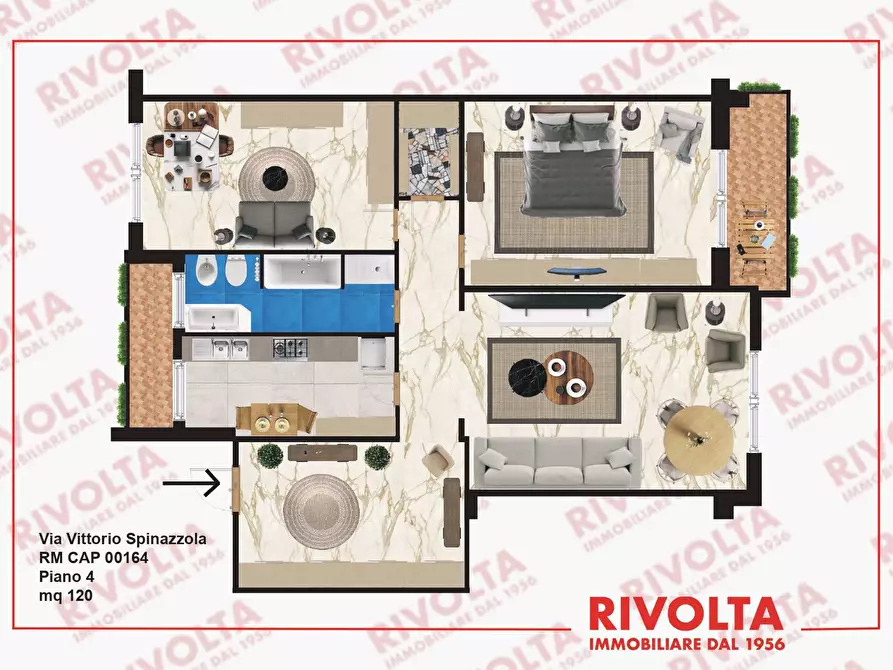 Immagine 46 di Appartamento in vendita  in Via Vittorio Spinazzola a Roma