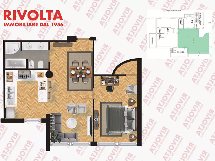 Immagine 44 di Appartamento in vendita  in Via Moena a Roma