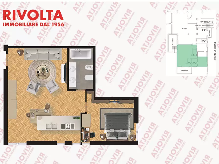 Immagine 45 di Appartamento in vendita  in Via Moena a Roma