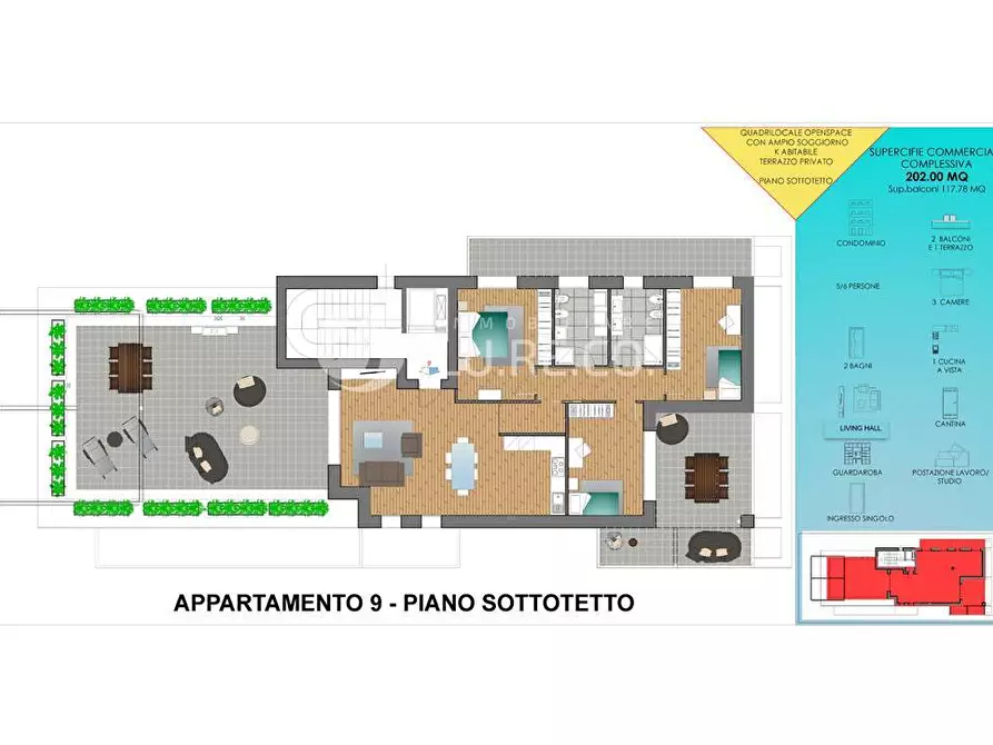 Immagine 7 di Appartamento in vendita  in via perosi a Monza