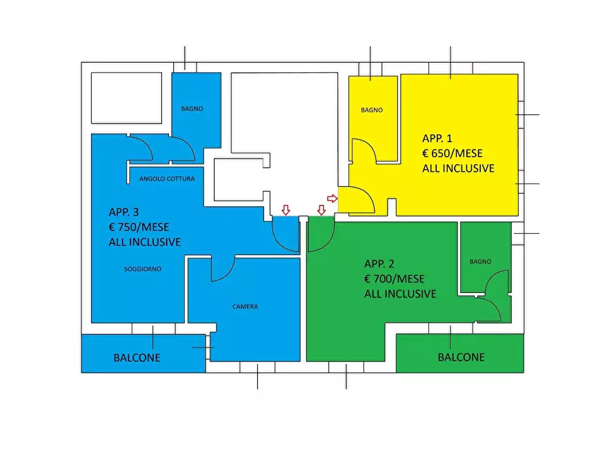 Immagine 2 di Appartamento in affitto  in via Ca' Martinoni 5/7 a Almenno San Salvatore