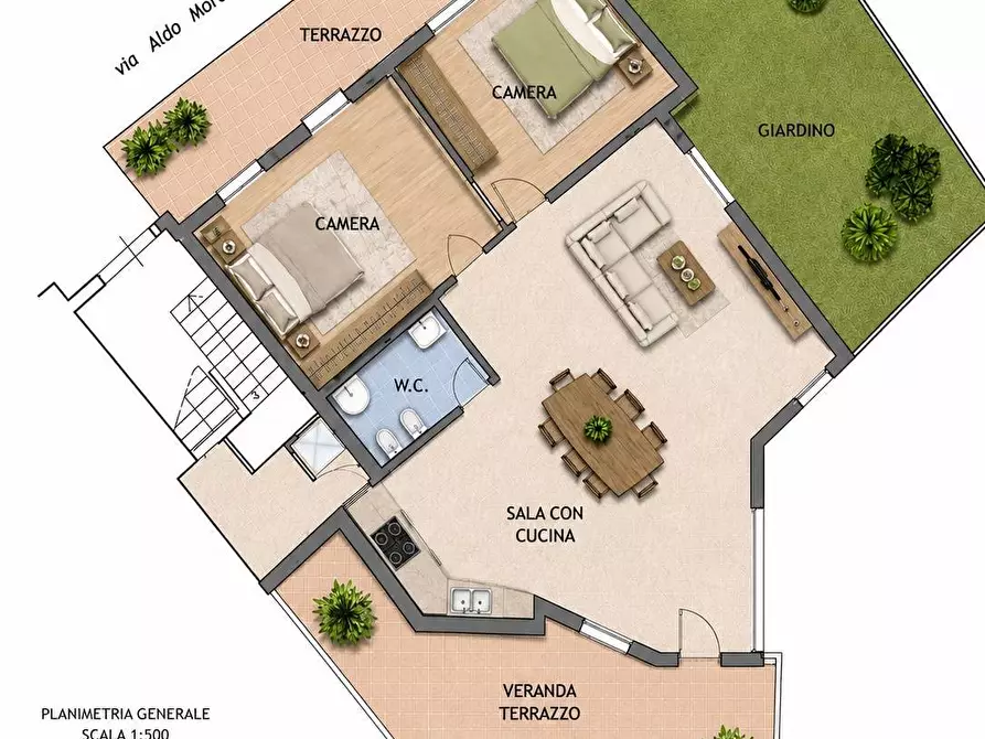 Immagine 5 di Appartamento in vendita  in via aldo moro a Priverno