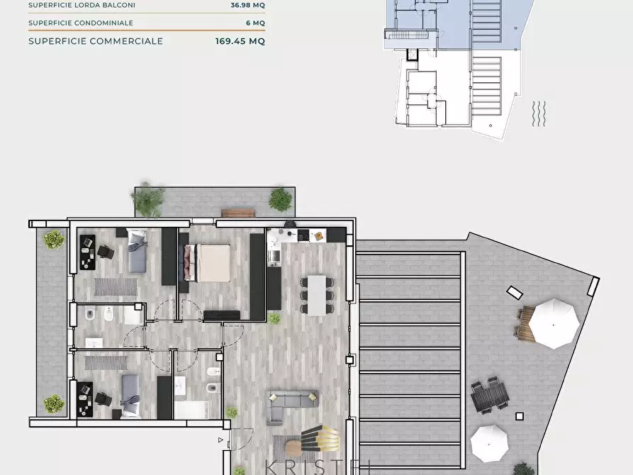 Immagine 1 di Attico in vendita  in VIA GRAN PARADISO 6 a Montesilvano