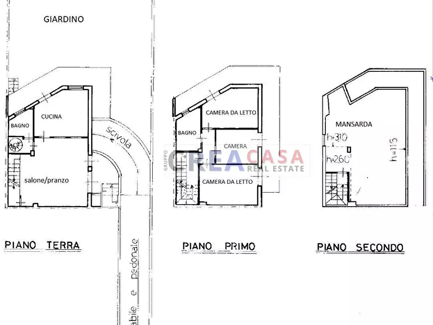 Immagine 2 di Villetta a schiera in vendita  in via Garibaldi a Calatabiano