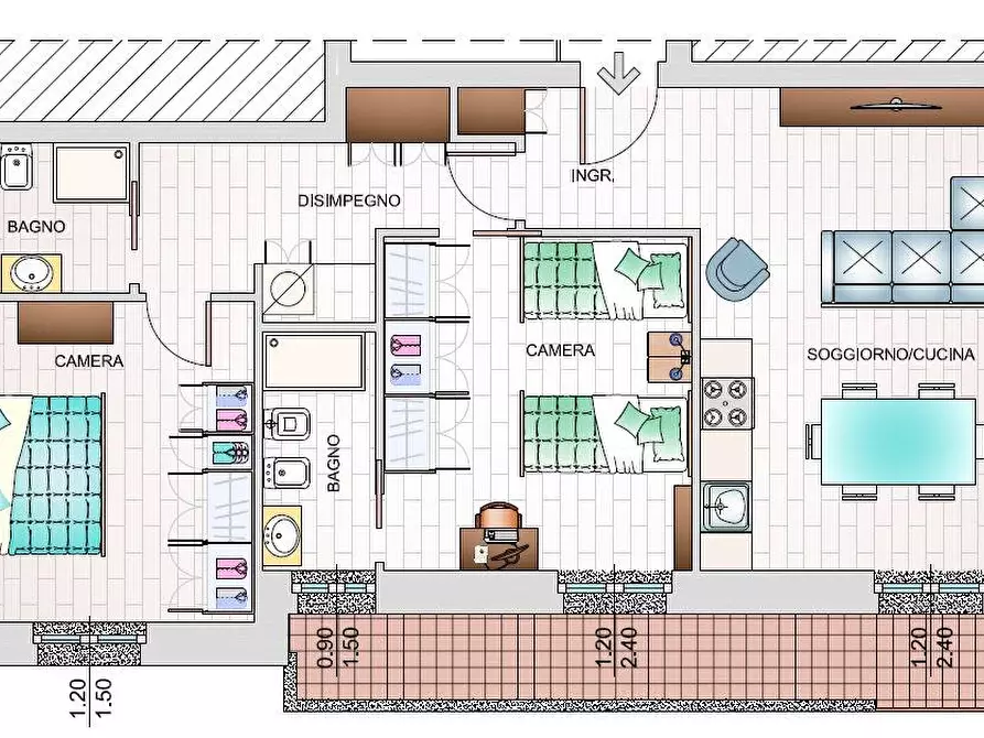 Immagine 8 di Appartamento in vendita  in Via Dei Mille a Verona