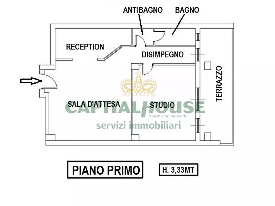 Immagine 2 di Ufficio in vendita  a Camigliano