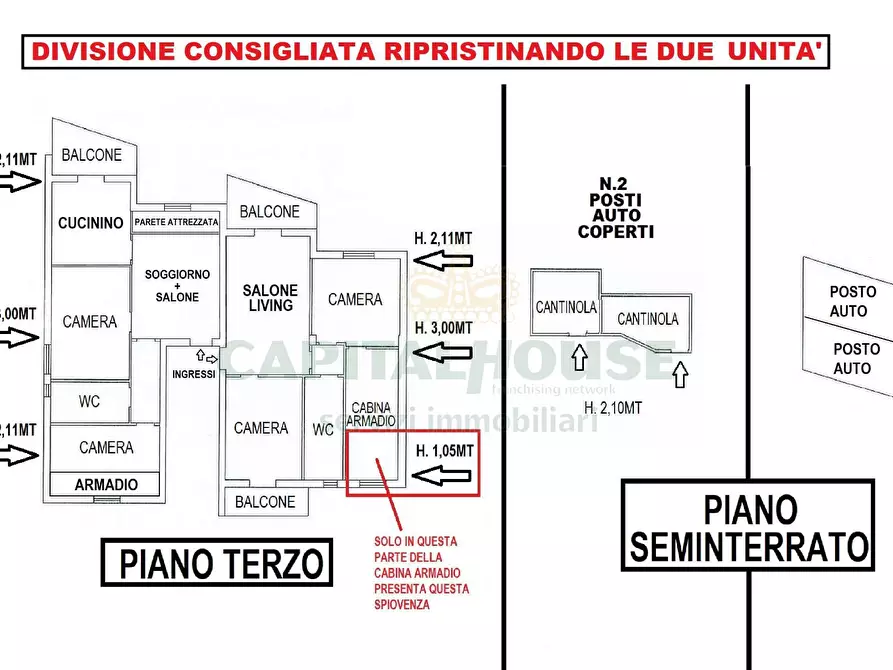 Immagine 4 di Attico in vendita  a Camigliano