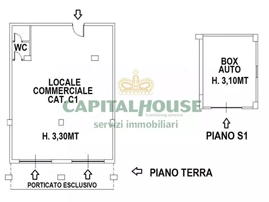 Immagine 2 di Locale commerciale in vendita  a Camigliano