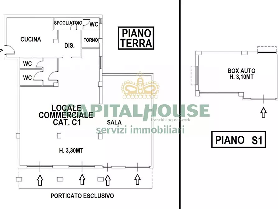 Immagine 2 di Locale commerciale in vendita  a Camigliano