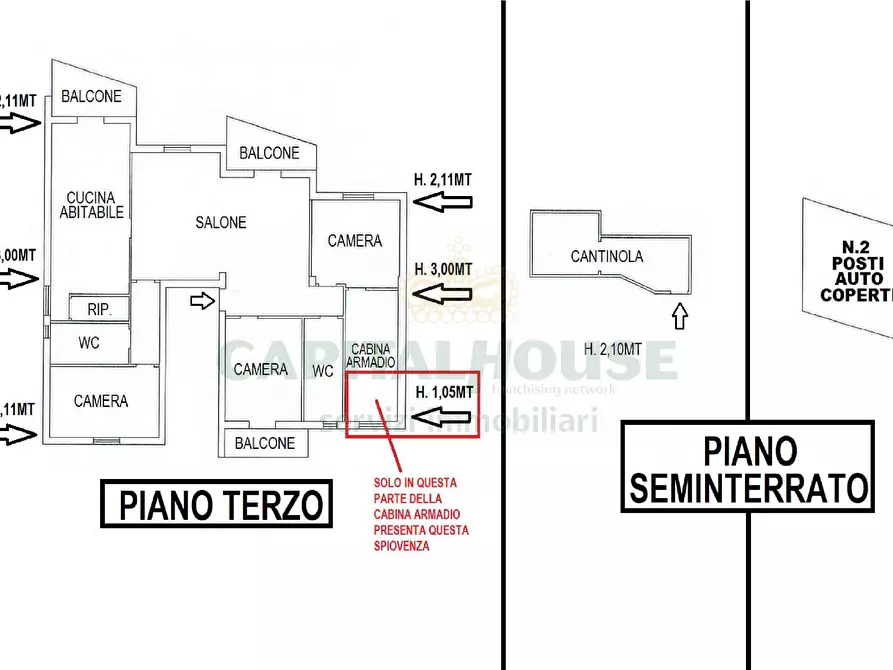 Immagine 2 di Attico in vendita  a Camigliano