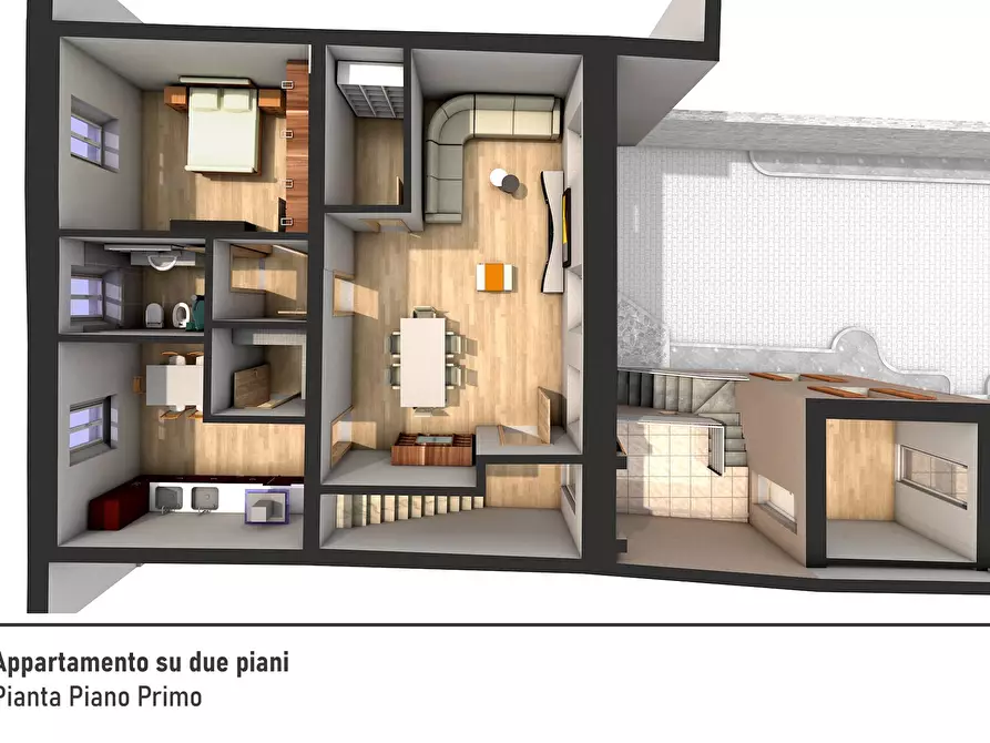 Immagine 3 di Appartamento in vendita  in via mazzini a Mantova