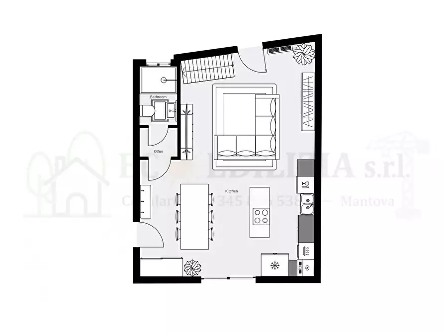 Immagine 2 di Appartamento in vendita  in VIA ROMA a Volta Mantovana