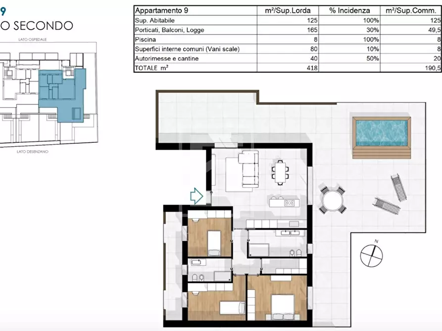 Immagine 17 di Attico in vendita  in Via Monte croce a Desenzano Del Garda
